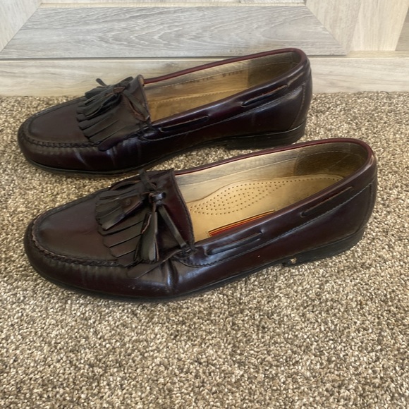 Cole Haan Mens Pinch Shawl Bow II Leather Loafer Shoes SIZE 11.5 D - BURGUNDY - Picture 6 of 9